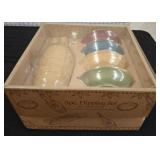 5-Piece Dipping Set with Bowls and Bottle
