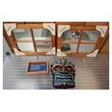 Decorative Wall Mirrors, Plaque, and Mask Lot