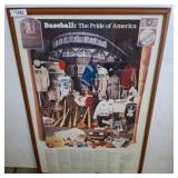 Baseball: The Pride of America 26x40 Framed