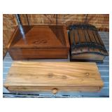 Three Decorative Wood Boxes