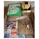 Game and Puzzle Lot With Playing Cards