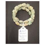 Natural Polished Aquamarine Wire Bracelet