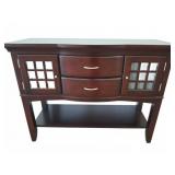Dark Wood Sideboard Buffet, 50"ï¿½19"ï¿½38"
