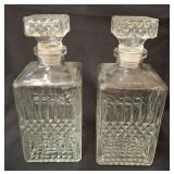 Cut Glass Decanters with Stoppers