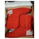 UGG Australia Red Suede Boots Size 10