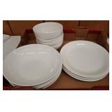 White Ceramic Dinnerware Set, 12 Pieces