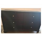 Lane 6-Drawer Black Dresser, 63"