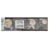 1976 Bicentennial Eisenhower, Kennedy Half, &