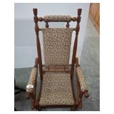 Upholstered Wooden Rocking Chair