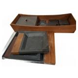 Wood and Slate Japanese-Style Calligraphy Set