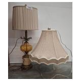 Table Lamps, 29in Tall, Mixed Glass