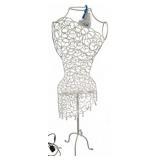 White Metal Wire Dress Form Mannequin, 5ft