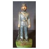 7in Painted Cast Iron Soldier Figurine