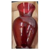 Red Glass Vase