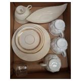 Imperial by Lenox and White Milk Glass Cups