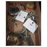 Jewelry and Metal Flask