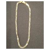 Figaro Ankle Bracelet 14K Over .925