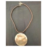 Braided Necklace with Shell Pendant