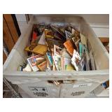 Bulk Lot of Sports Trading Cards in Bin