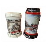 2 Budweiser Collector Beer Steins