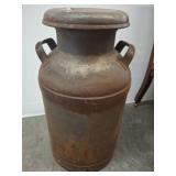 Large Metal Milk Can with Dual Handles