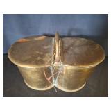 Divided Brass Double Pail, 12x7x5 in