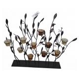 24x26 Metal and Glass Votive Candle Holder