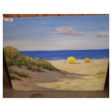 40"ï¿½30" Beach Scene Canvas Painting