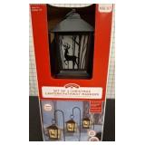 Holiday Time Set of 3 Christmas Lantern Pathy
