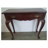 Wood Console Table with Drawer, 31" x 12" x