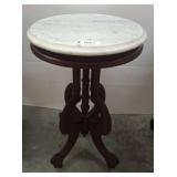 Marble Top Accent Table, 18x22x30 Inches