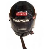 Simpson Black Racing Helmet with Visor