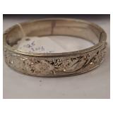 .925 Sterling Hawaiian Scroll Bangle Bracelet