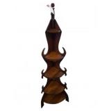 Wood Corner Shelf Unit, 53 Inch