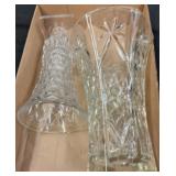 Clear Pressed Glass Vases