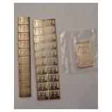 Valcambi Suisse 1g Fine Silver Bars & 1 Bull.