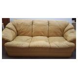 DeCora Leather Sofa, 84in, Tan