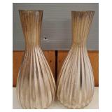 Ribbed Glass Vases