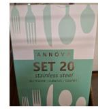ANNOVA 20-Piece Stainless Steel Silverware