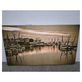 36x20 Harbor Boats Canvas Photo Print