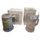 Avon Collectible Stein Pair: Bald Eagle & Et.