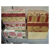 Decorative Floral Storage Boxes