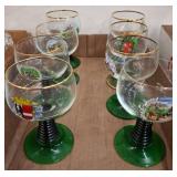 German Souvenir Wine Glasses