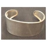 .925 Polished Wide Cuff Bracelet