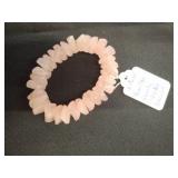 Natural Raw Rose Quartz Stretch Bracelet