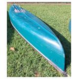 15ft Green Polyethylene Canoe with Paddles
