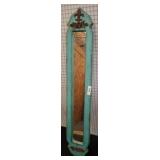Turquoise Framed Wall Mirror With Floral Accc