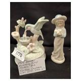 1985 Arnart Hummingbird Music Box & Girl