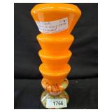 1930s Czech Spatter Glass Vase