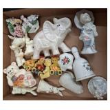 Box Lot Ceramic and Porcelain Figurines